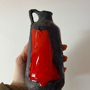 Vase Fat Lava rot dunkelbraun von Marei Keramik