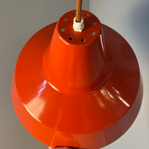 Industrielampe orangerot Metall