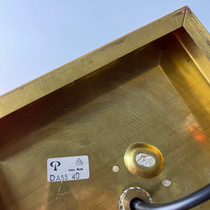 Wandlampe gold Glas mit Messingsockel von Peill & Putzler