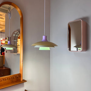 Lamellenlampe neu lackiert lila mint