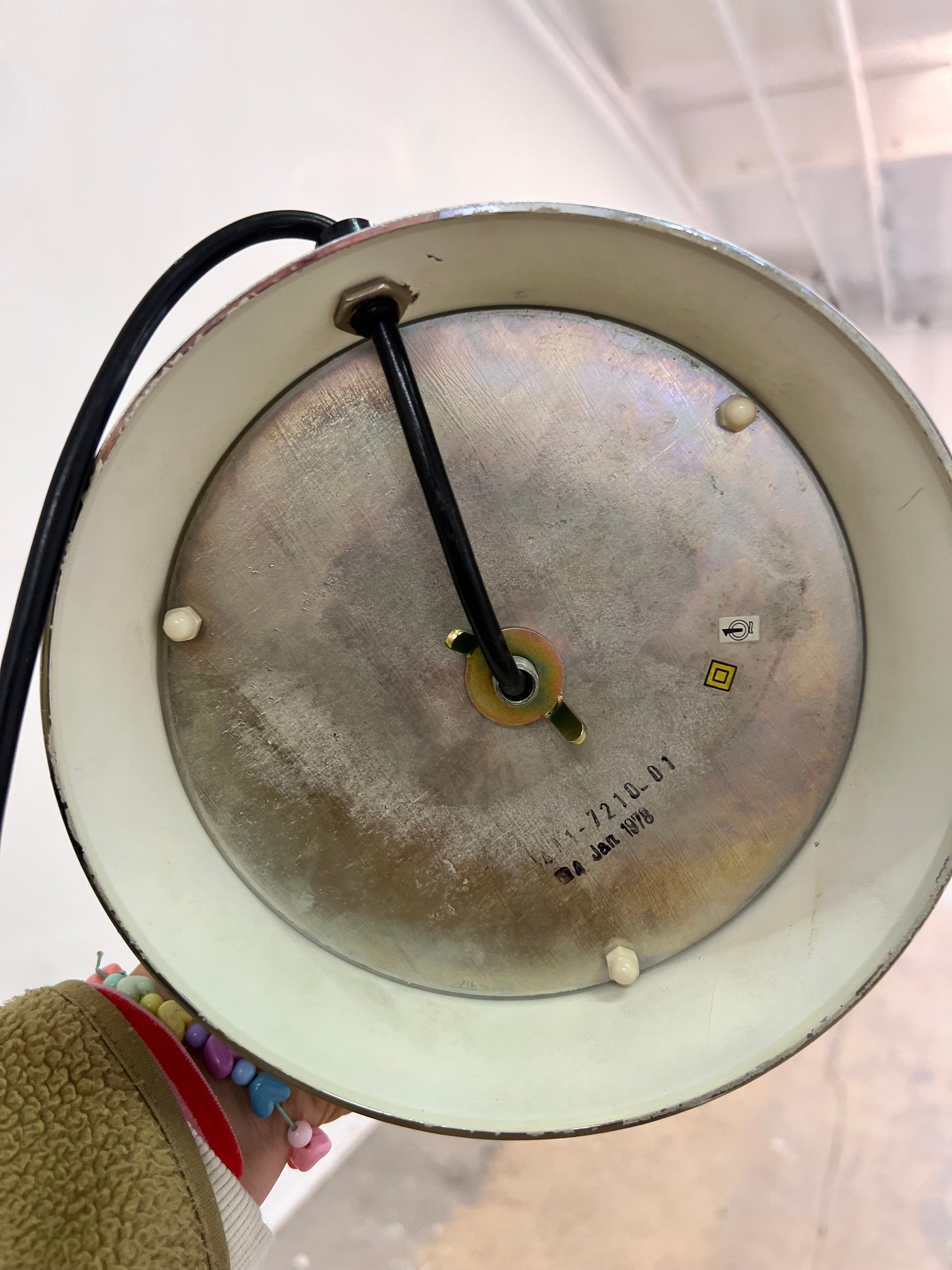 Tischlampe Chrom Opalglas VEB NARVA