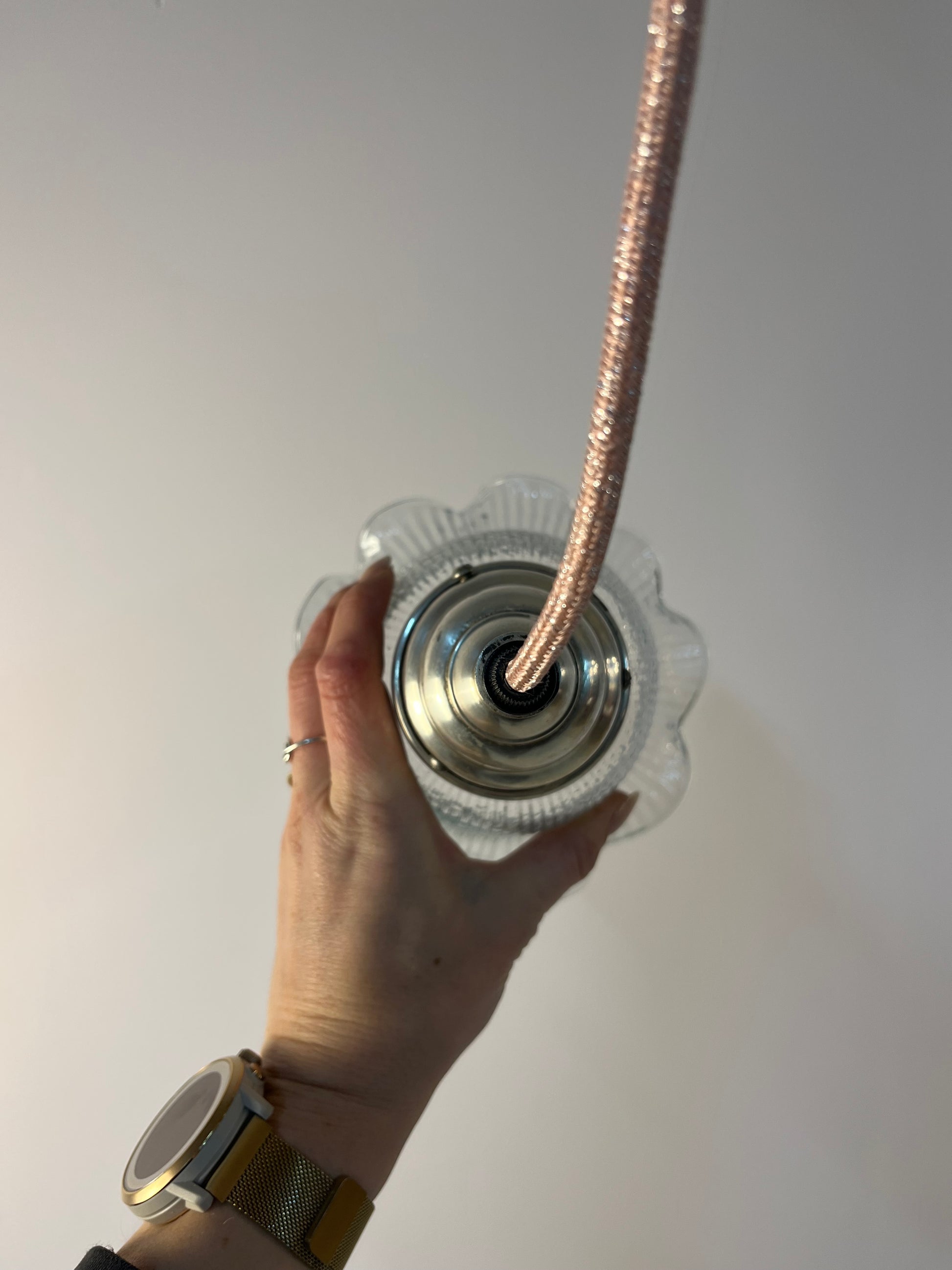 Blumenlampe Glas aus Dänemark