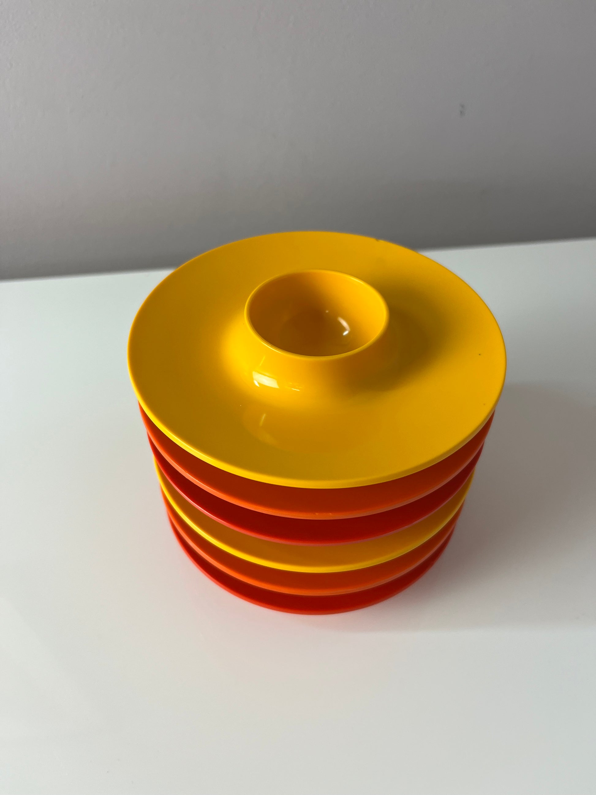 Set: 6x Eierbecher gelb orange rot von Mepal