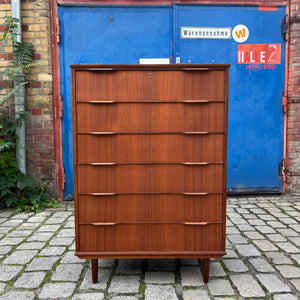 Kommode Tallboy Teak aus Dänemark