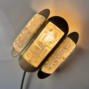 Wandlampe Messing Glas von Vitrika