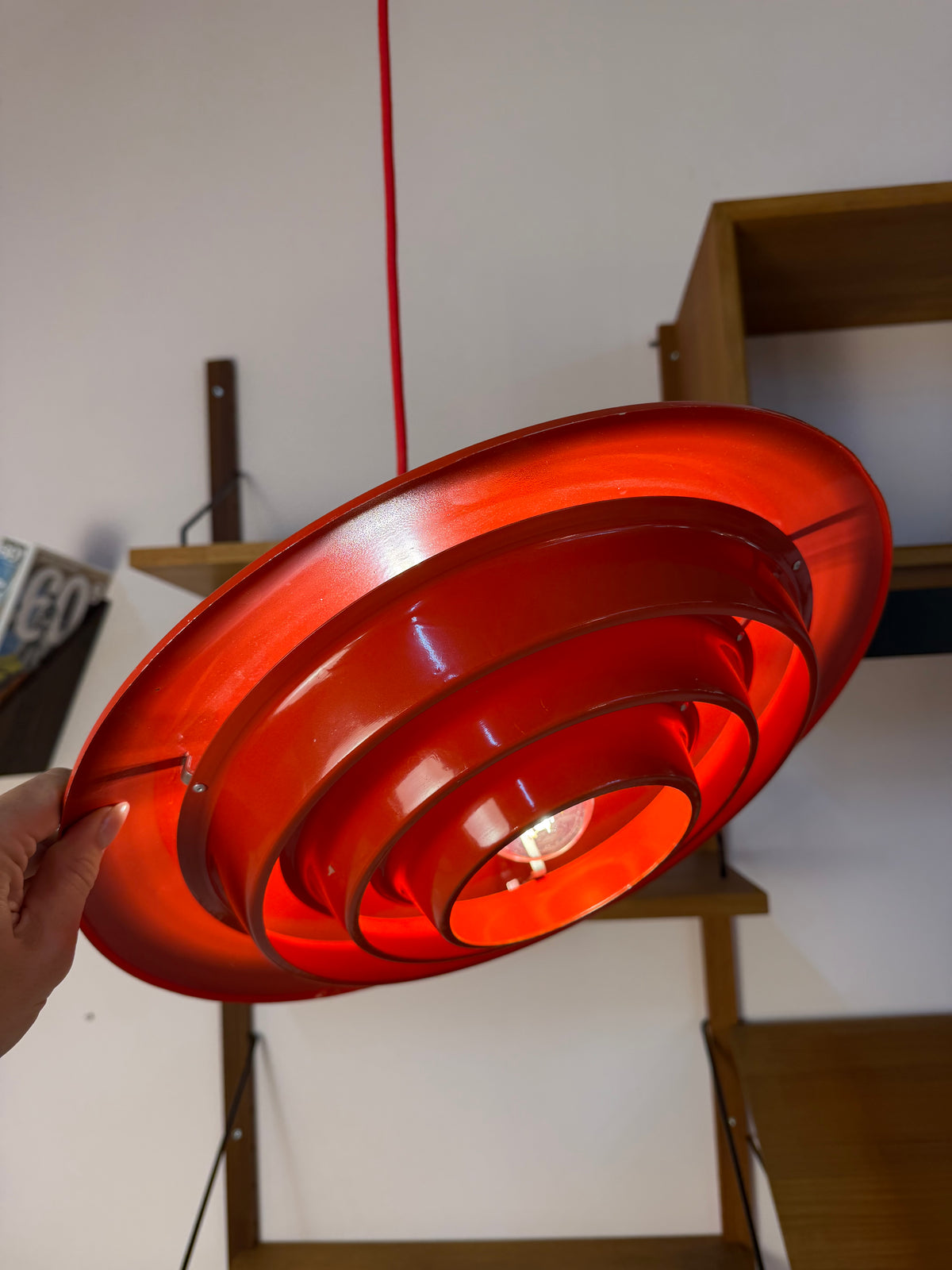 Lamellenlampe rot aus Dänemark