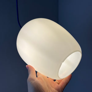 Hängelampe Opalglas Chrom aus Dänemark