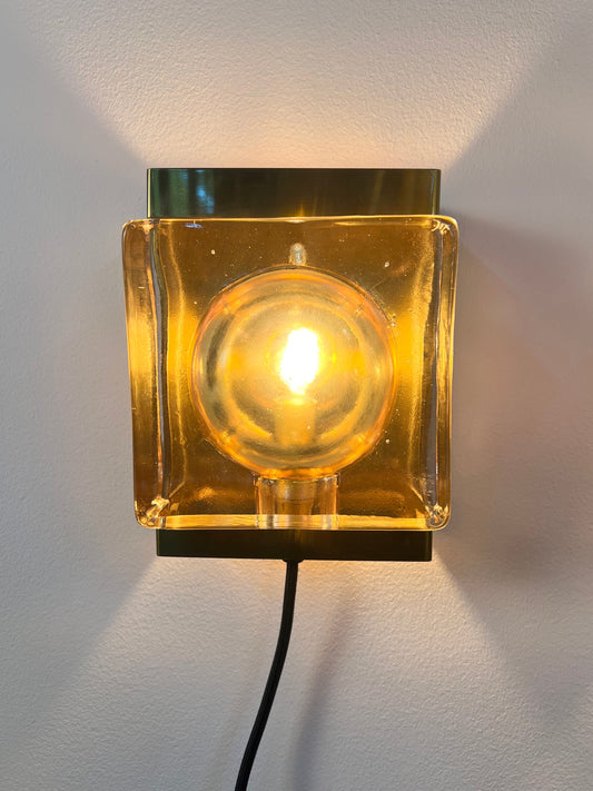 Wandlampe Maritim Typ 15806 Glas Messing von Vitrika