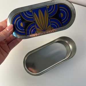 Tabak-Dose Edition 1997 schwarz blau Metall