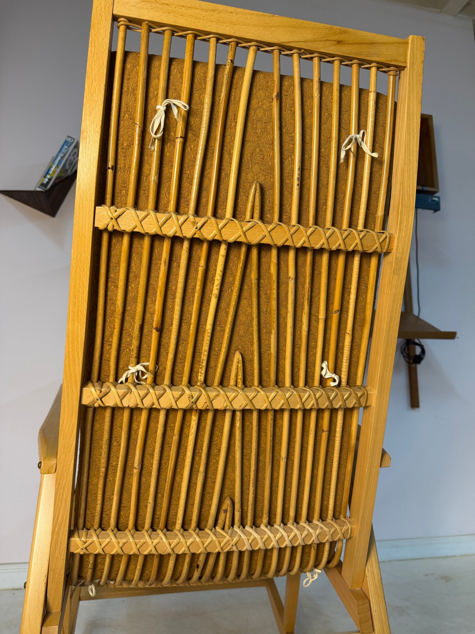 Schaukelstuhl mit original Polster von Selman Selmanagić für Hellerau