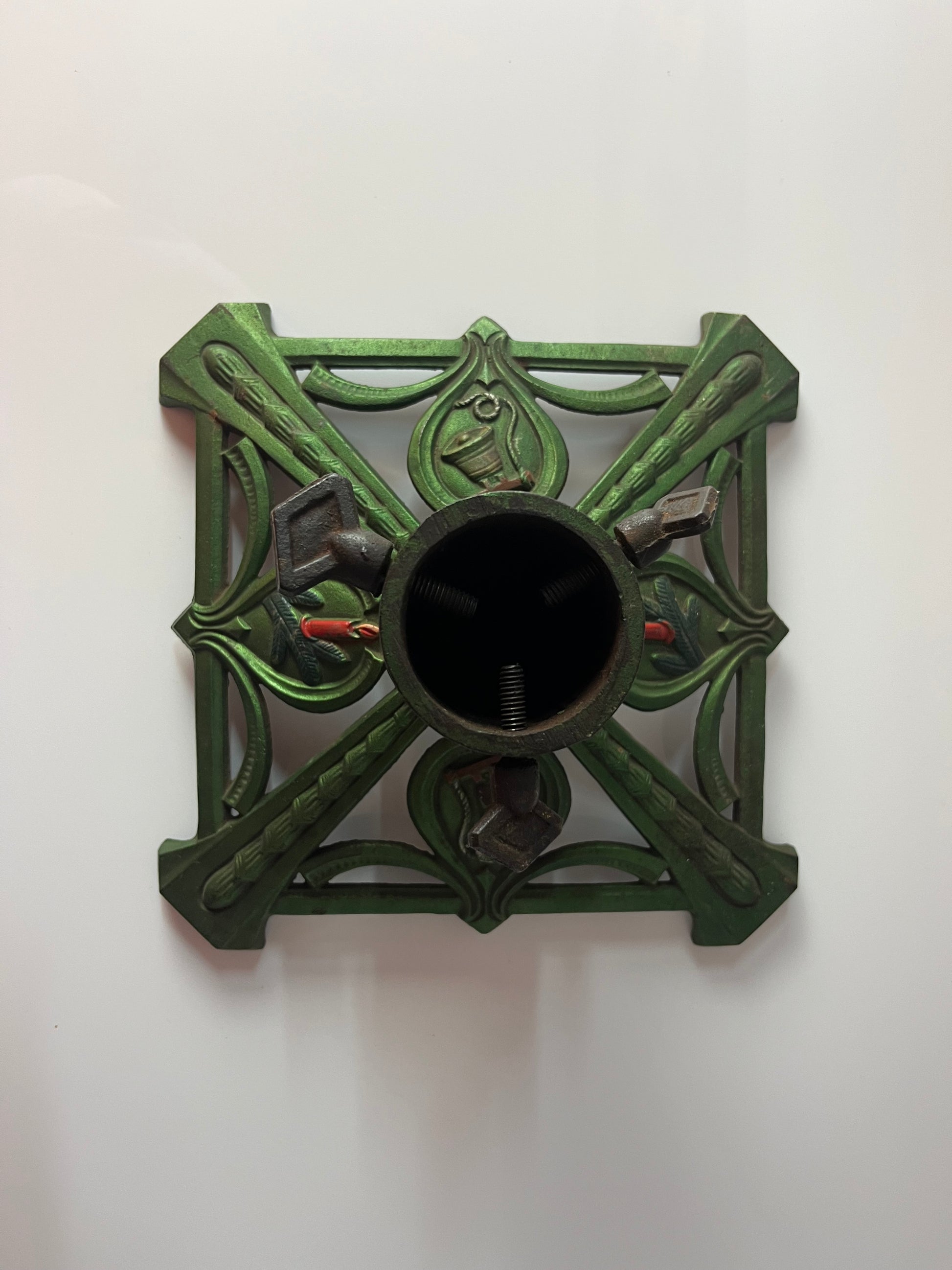 Tannenbaumständer grün Gusseisen