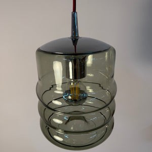 Hängelampe Rauchglas Chrom von Peill & Putzler