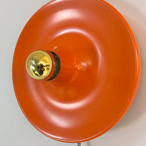Wandlampe Diskus orange 25 cm von Charlotte Perriand für Honsel