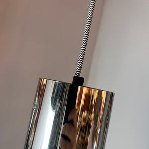 Hängelampe Opalglas Chrom von Glashütte Limburg