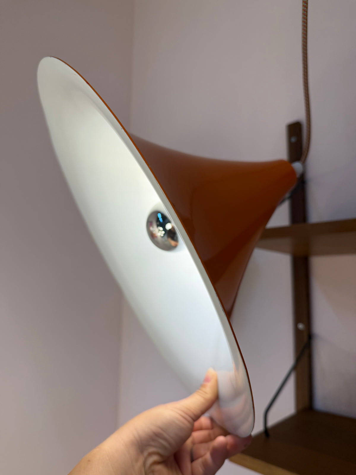 Trompetenlampe orange aus Dänemark
