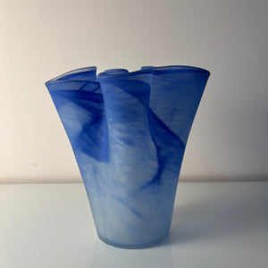 Vase Fazoletto blau Glas von Aida