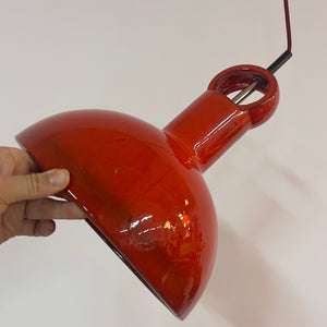 Hängelampe rot Keramik