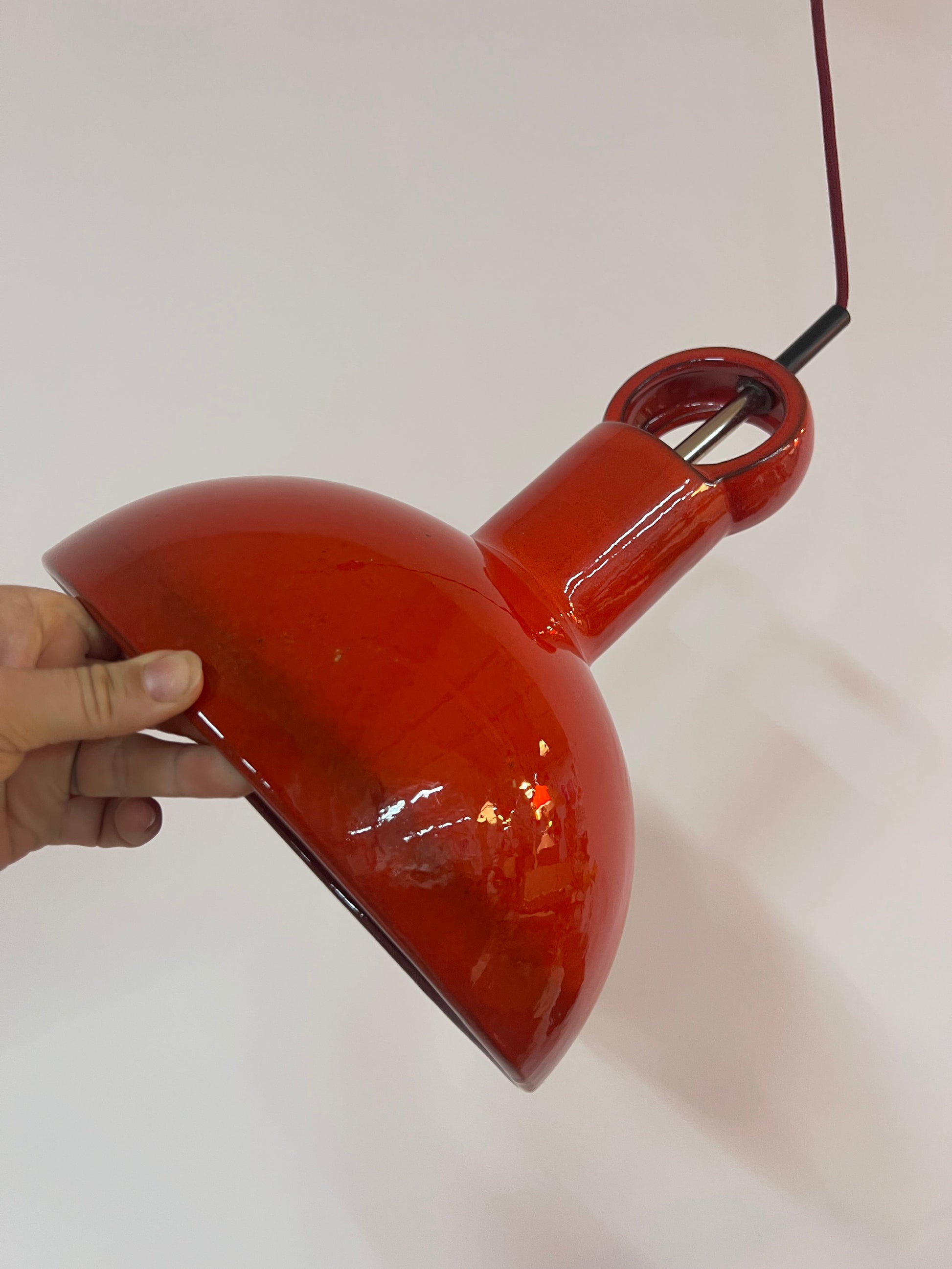 Hängelampe rot Keramik