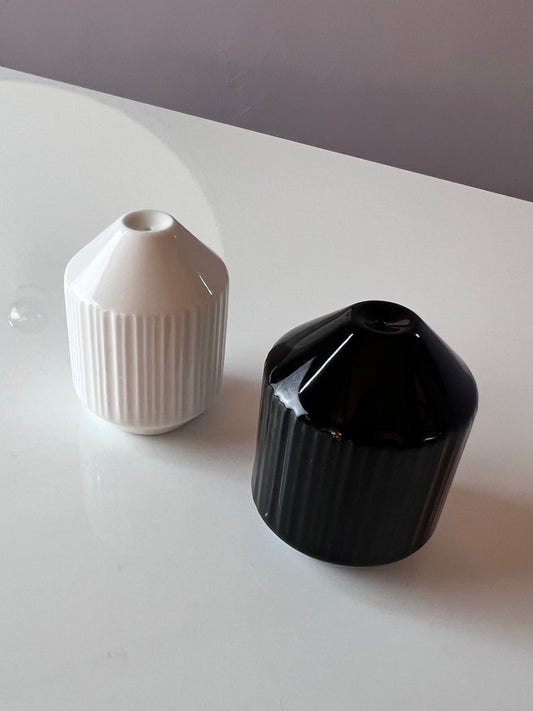 Salz- und Pfefferset schwarz weiß von Tapio Wirkkala für Rosenthal Studio Line