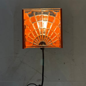 Wandlampe orange Glas