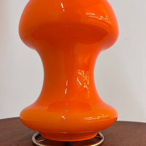 Tischlampe orange Glas aus Dänemark