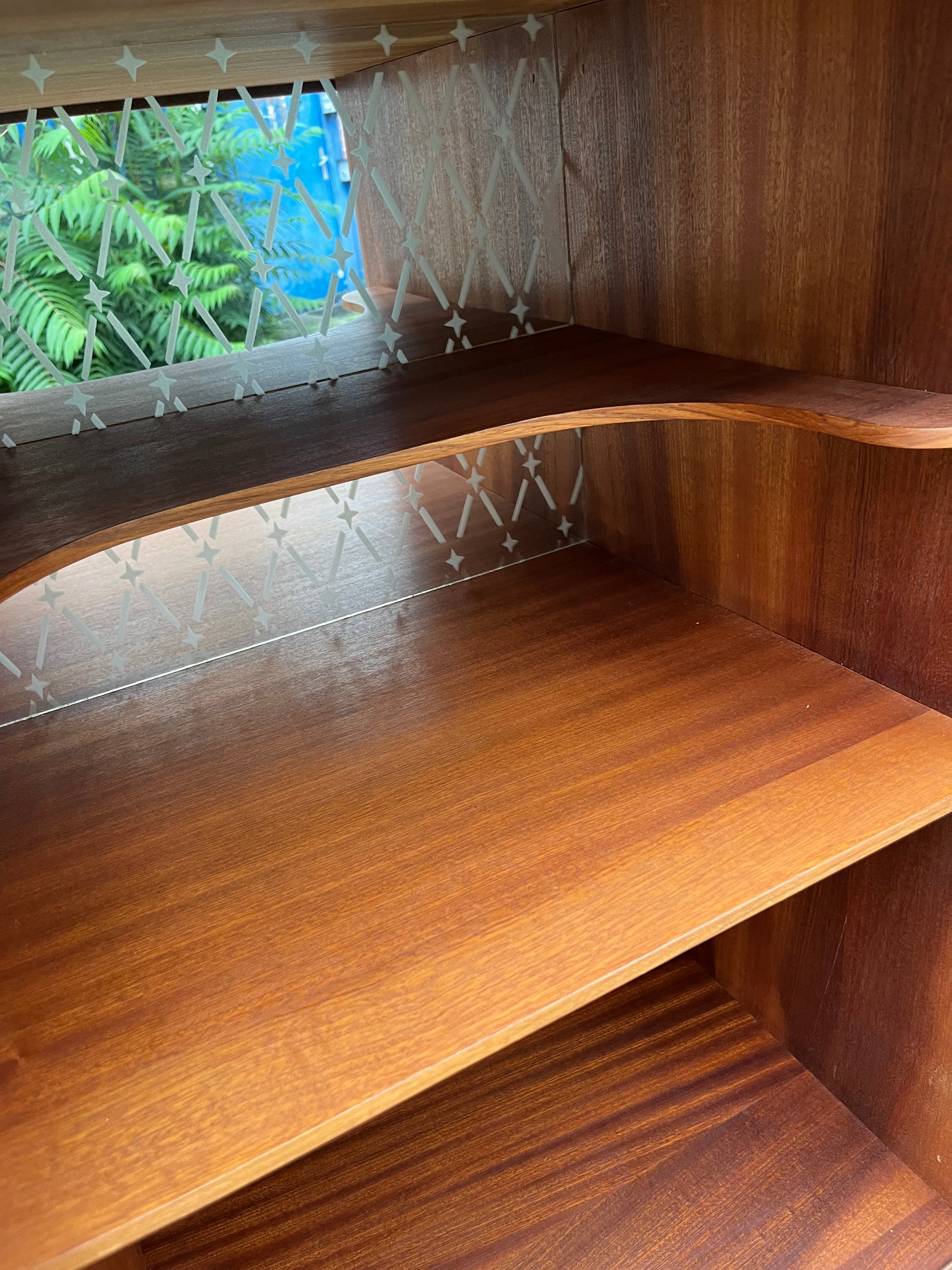 Highboard mit Vitrine Teak aus Dänemark