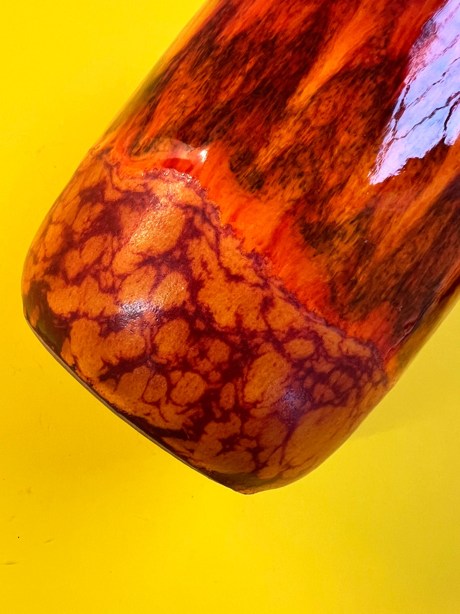 Vase Flammen orange rot von Scheurich West Germany