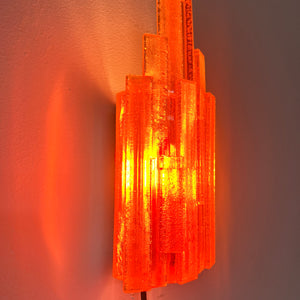 Wandlampe orange von Claus Bolby für Cebo