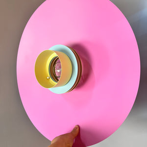 Lamellenlampe pink neu lackiert aus Dänemark