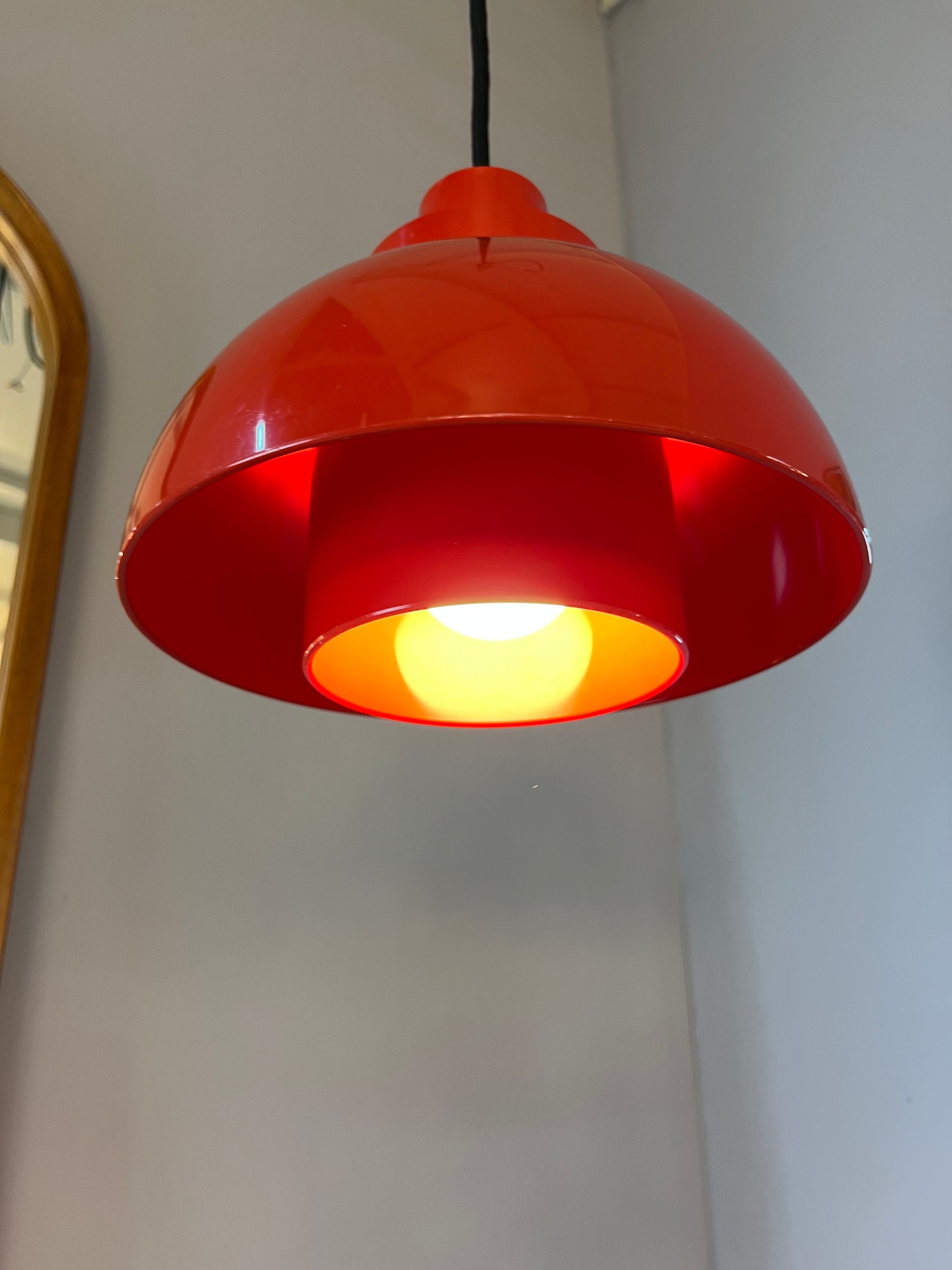 Hängelampe Minisol rot von K. Kewo für Nordisk Solar