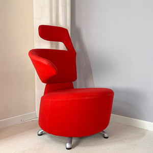 Drehsessel rot von Aki Toshiyuki Kita für Cassina