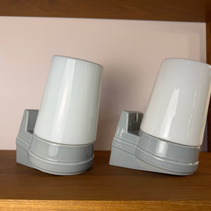 Set: 2x Wandlampe Modell 6070 weiß Sigvard Bernadotte für Ifö