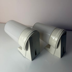 Set: 2x Wandlampe Modell 6070 weiß Sigvard Bernadotte für Ifö