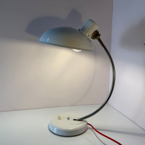 Schreibtischlampe weiß Metall von Helion - VEB Leuchtenbau Arnstadt