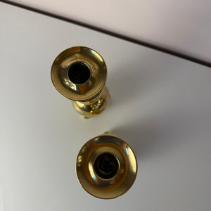 Set: 2x Kugel Kerzenständer Messing aus Dänemark