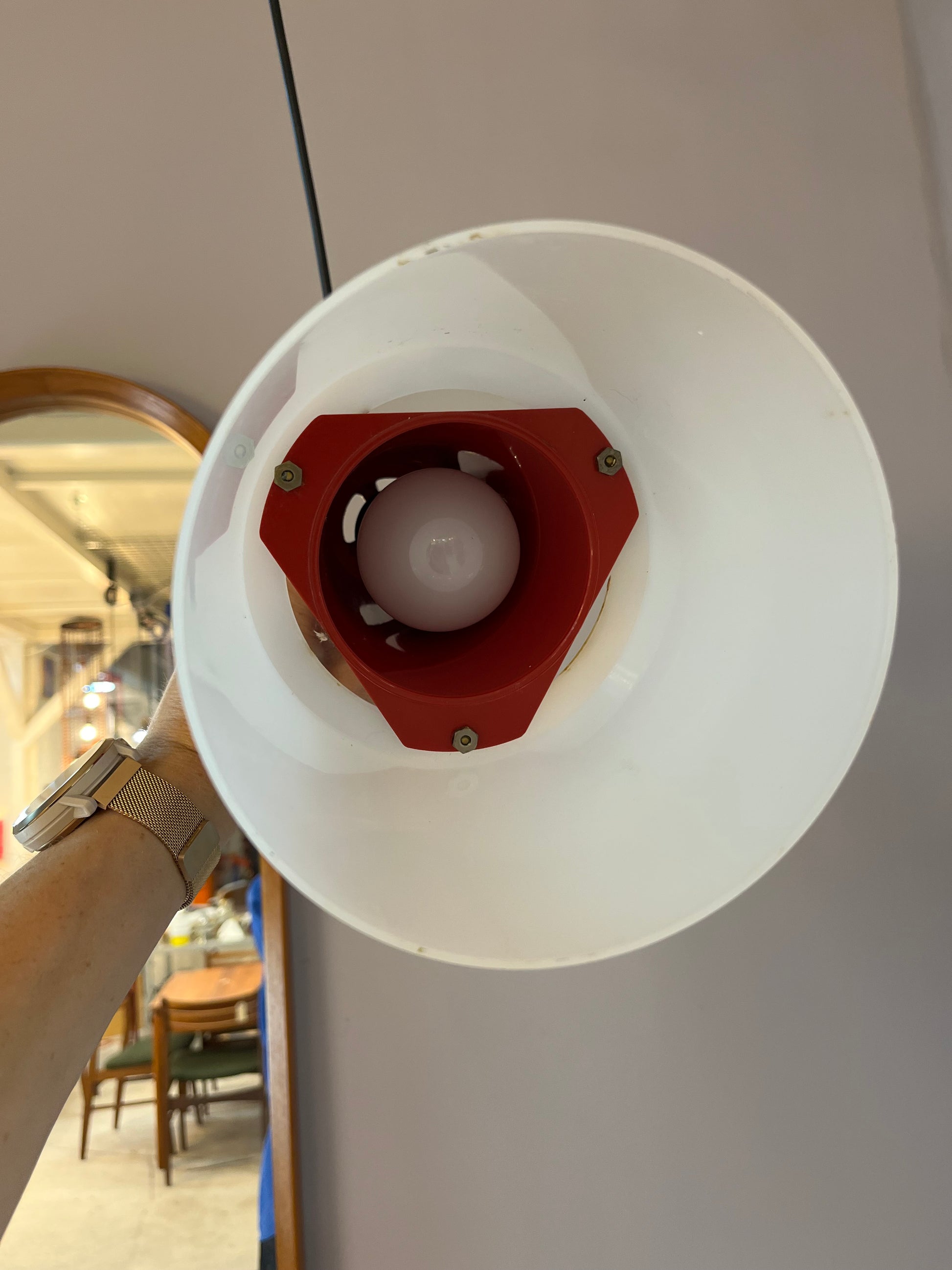 Küchenlampe rot weiß Kunststoff von Philips Holland