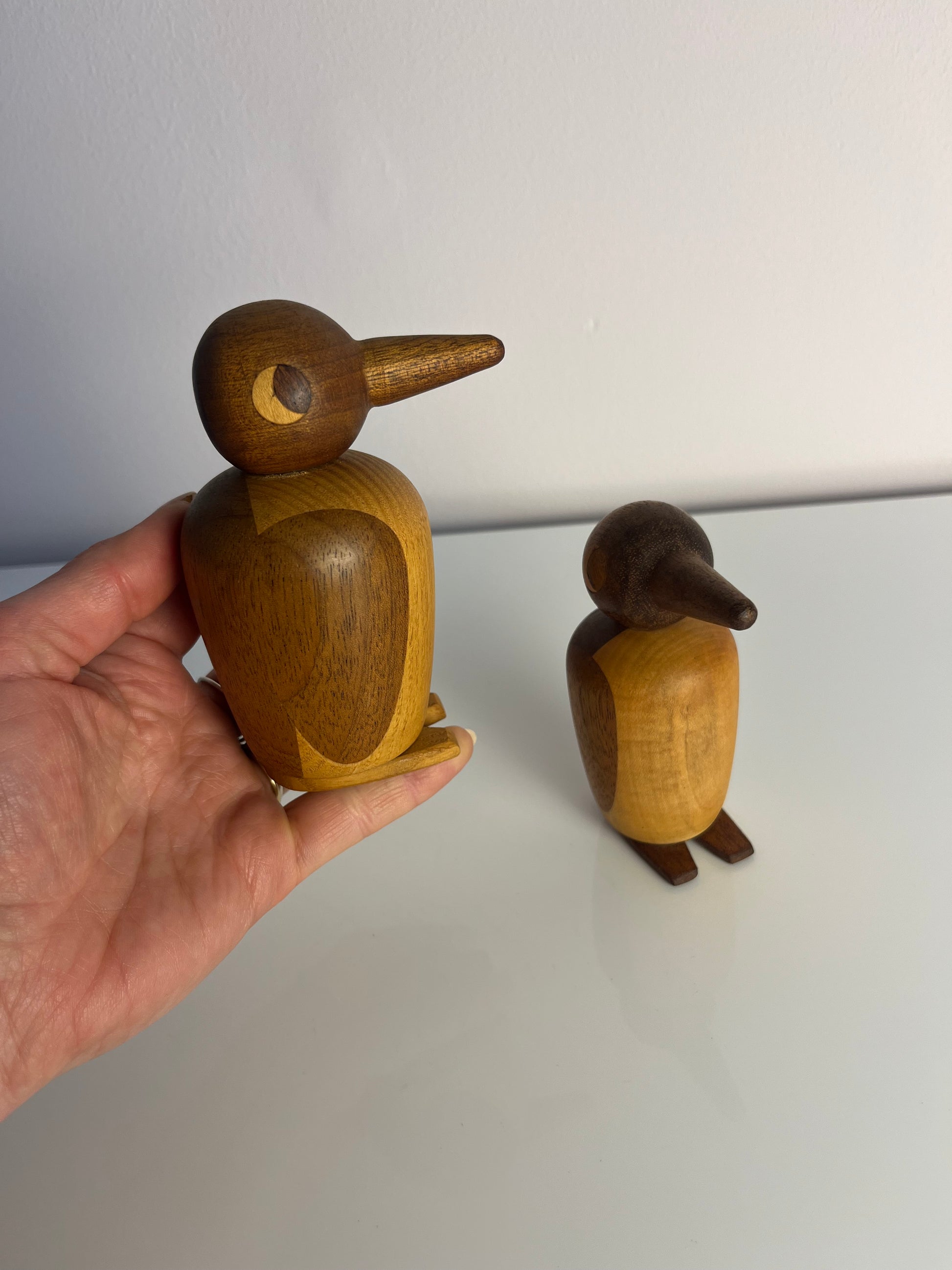 Set: kleiner & großer Pinguin Massivholz aus Dänemark