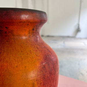 Vase 7312-30 Fat Lava orange rot von Carstens Keramik West Germany