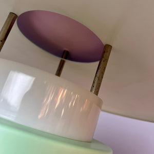 Tischlampe neu lackiert rosa mint