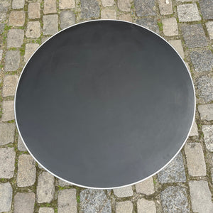 Couchtisch schwarz Linoleum Chrom von Mauser