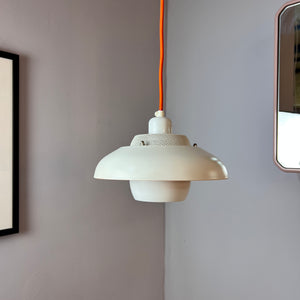 Lamellenlampe neu lackiert weiß orange