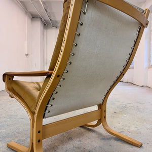 Sessel Siesta Echtleder von Ingmar Relling für Westnofa