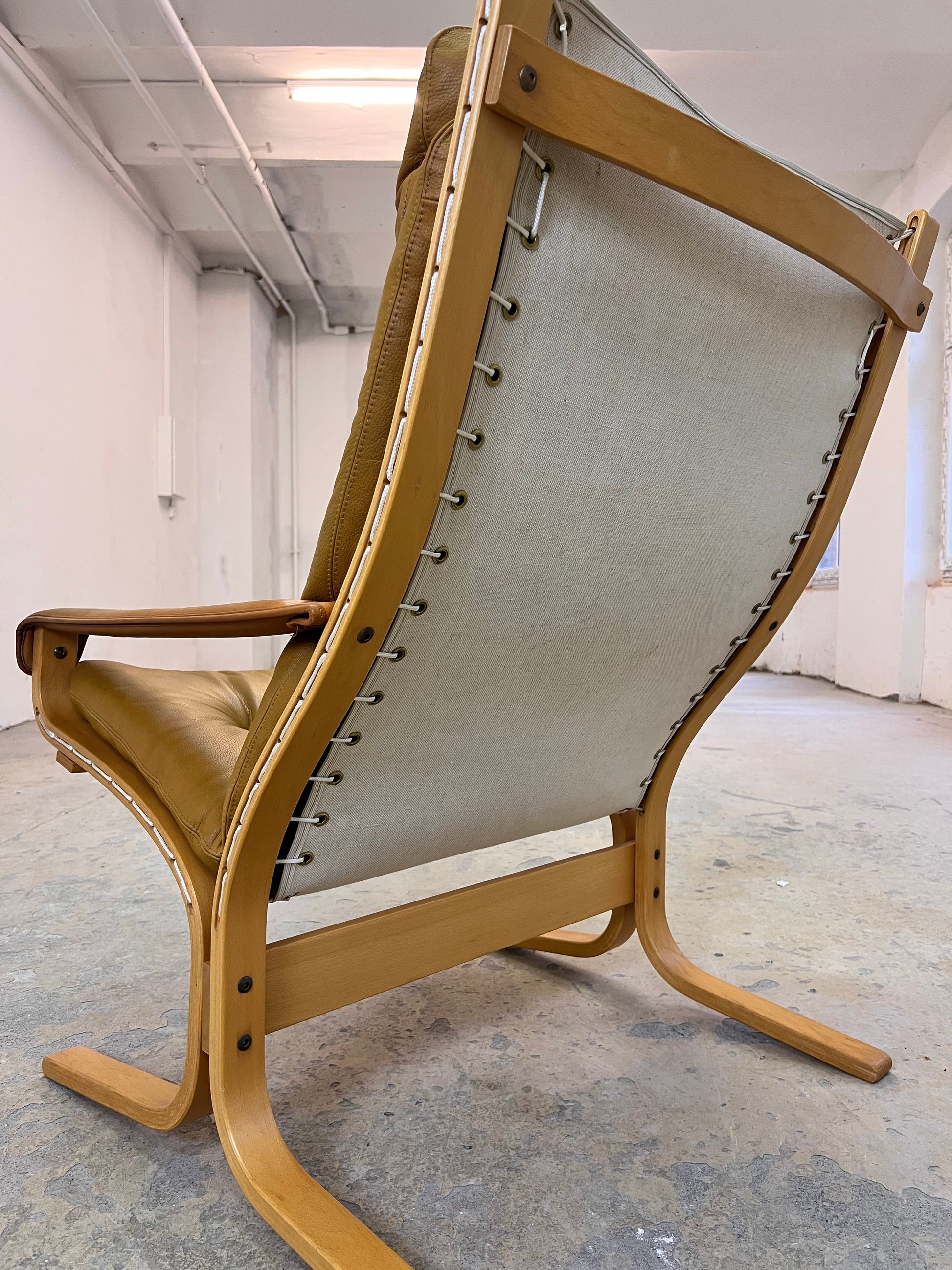 Sessel Siesta Echtleder von Ingmar Relling für Westnofa