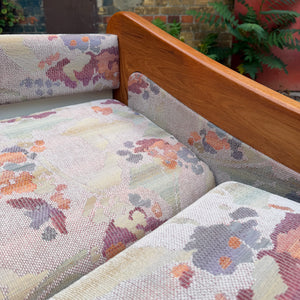 Schlafsessel / Gästebett Teak Textilstoff aus Dänemark