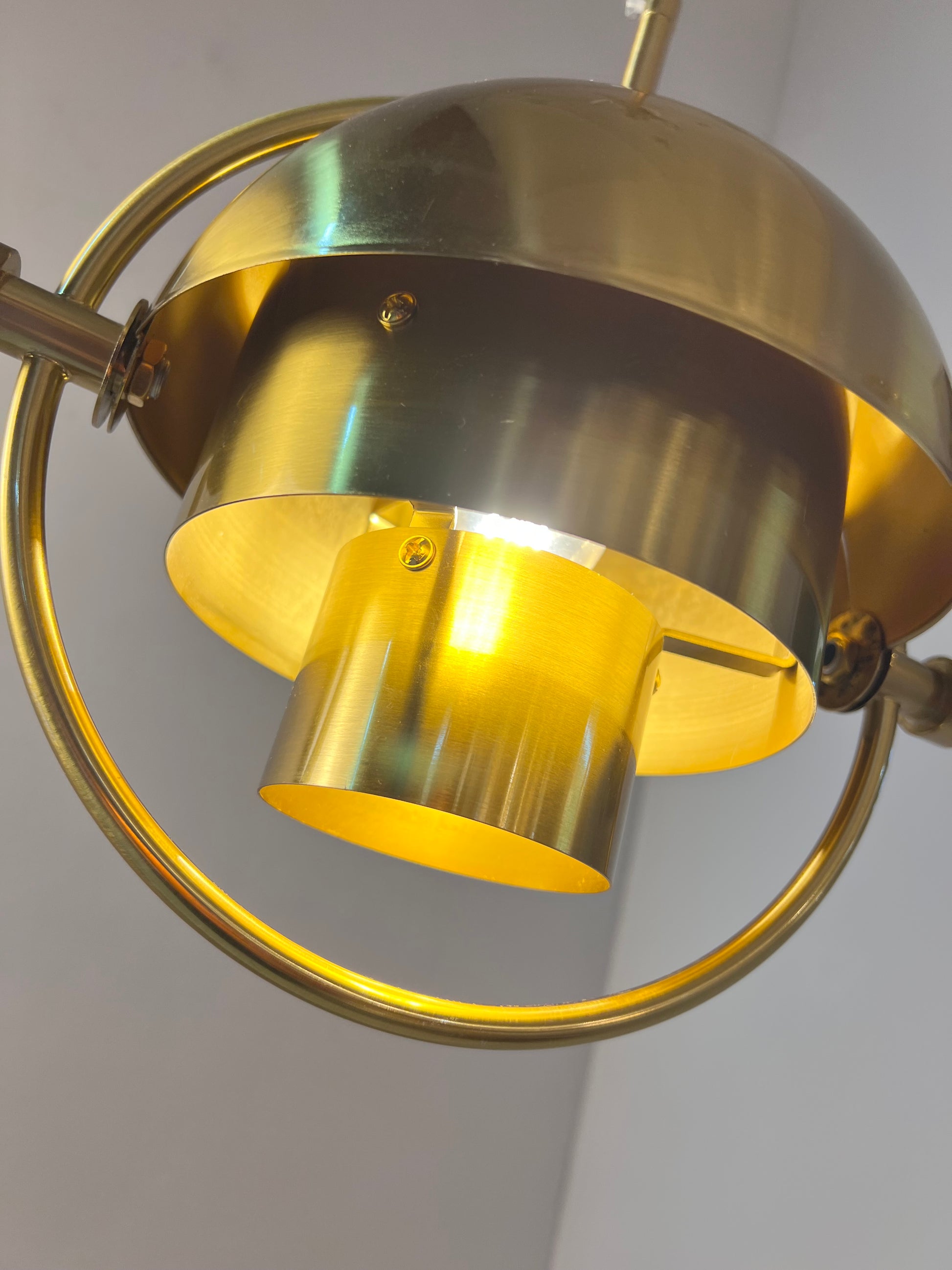 Hängelampe Multi-Lite Messing von Louis Weisdorf für GUBI