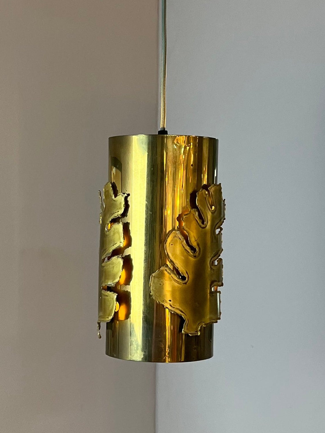 Hängelmape mit Messing Blättern von Svend Aage Holm Sørensen