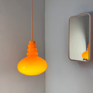 Hängelampe orange Glas von Peill & Putzler