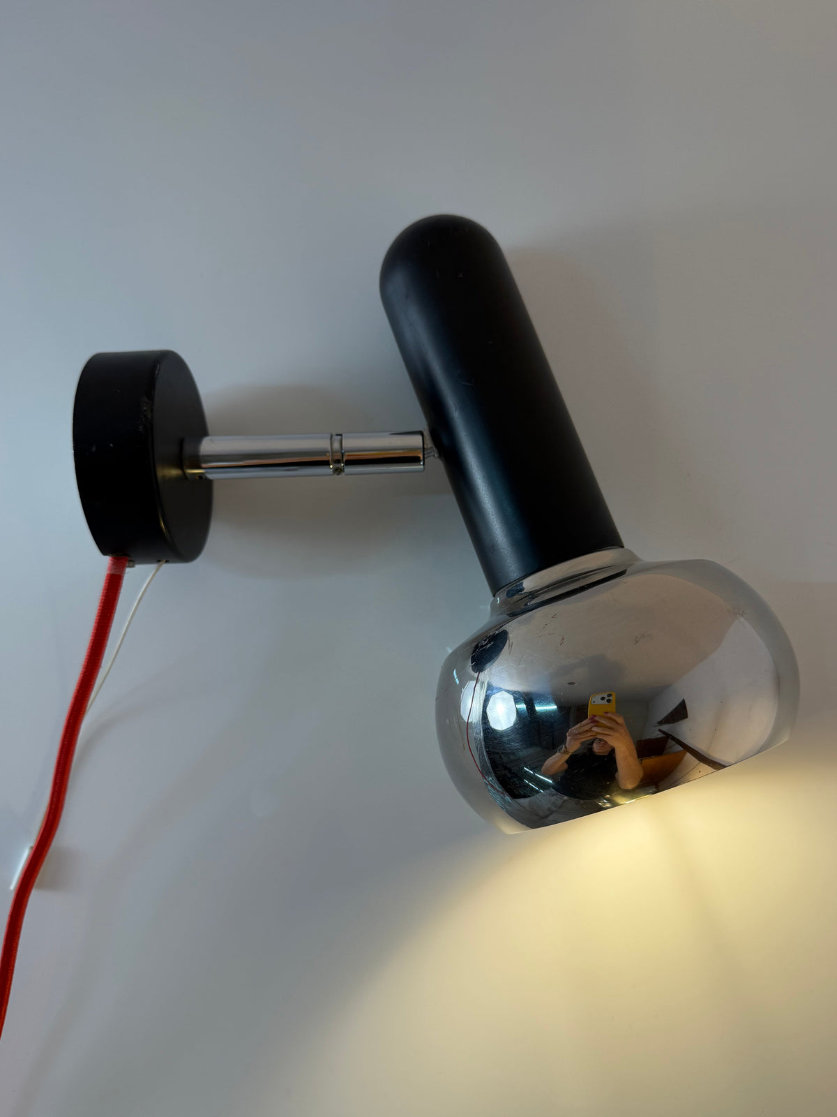 Wandlampe schwarz Chrom von Simon & Schelle (Sische)