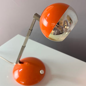Schreibtischlampe orange mit Teleskoparm von Eichhoff Werke