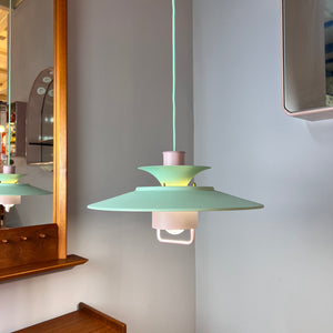 Lamellenlampe neu lackiert mint rosa